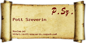 Pott Szeverin névjegykártya